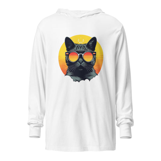 Hooded long-sleeve tee - Faces Of Meow