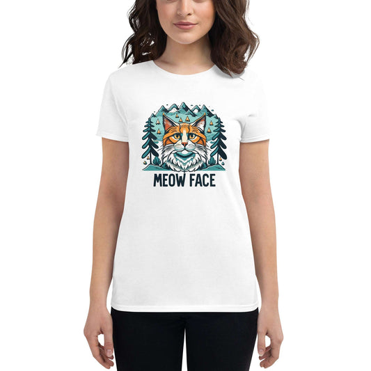 Meow Face “National Park Cat” Women's short sleeve t-shirt - Faces Of Meow